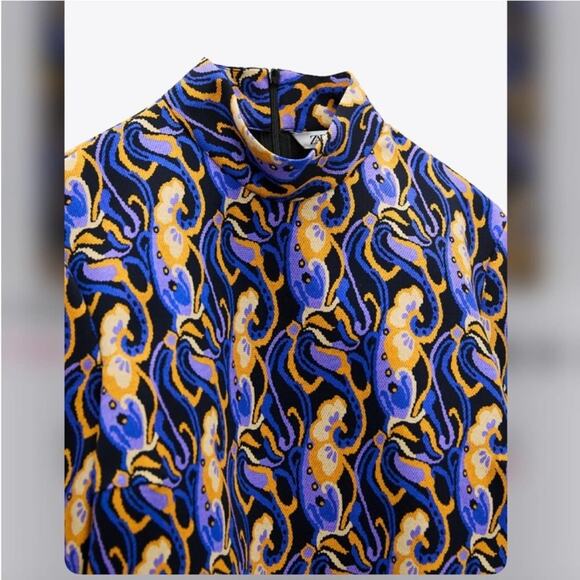 Zara Multicolor Patterned Top - Picture 11 of 13